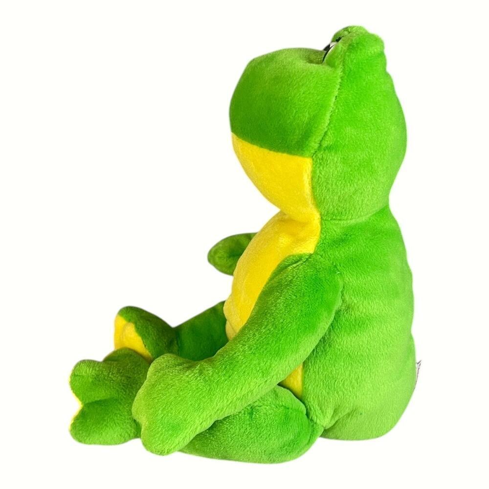 Vintage Gund “Flash” Green & Yellow 13” Frog Plush - Picture 2 of 6